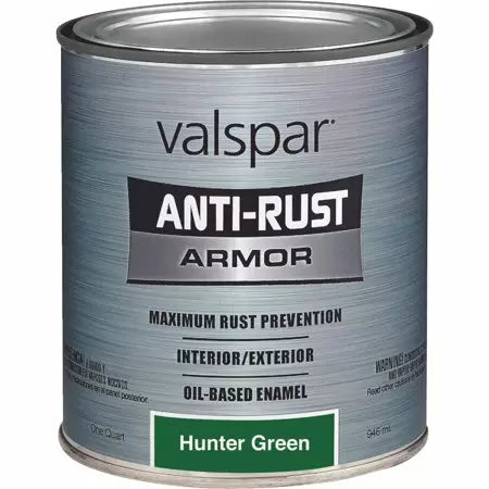 Valspar® Rust Tough® With Anti-Rust Technology™ Brush-On Enamel 1 Quart Hunter Green (1 Quart, Hunter Green)