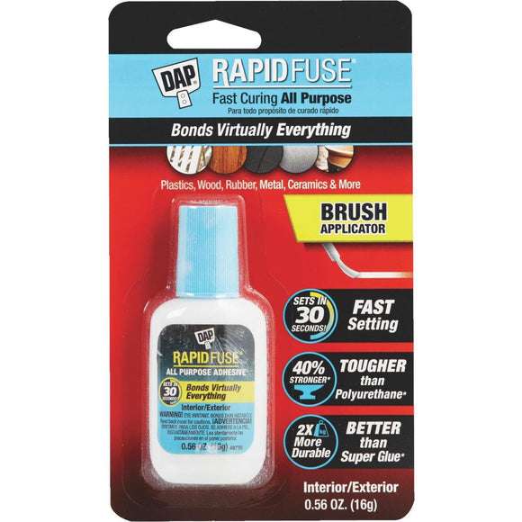 DAP RapidFuse 0.56 Oz. Clear Multi-Purpose Adhesive Brush Applicator