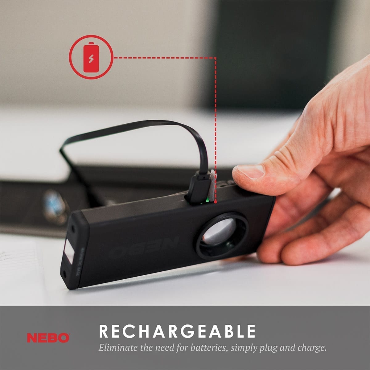 nebo 6k lumen flashlight NEBO Slim+ 700 Lumen Worklight. Power Bank & Laser. - Pecos, TX