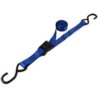 ProSource Tie-Down, 1 in W, 6 ft L, Polyester Webbing, Metal Buckle, Blue, 400 lb (1