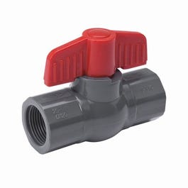 Threaded Ball Valve, Gray PVC, 1-In.