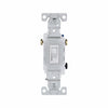 Eaton Cooper Wiring Toggle Switch, 15A, 120V White (120V, White)