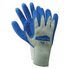 Work Gloves, Latex Coated Palm, Blue, Small