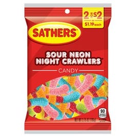 Sour Neon Night Crawlers, 3.8-oz.