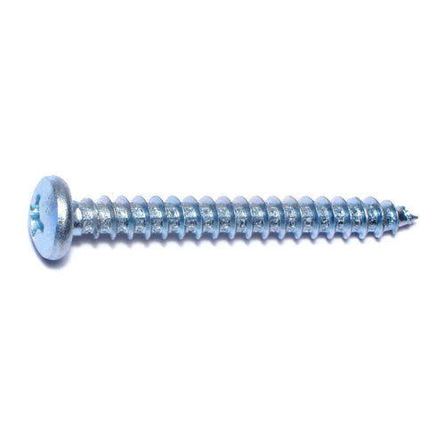 Monster Fastener Zinc Plated Steel Phillips Pan Head Sheet Metal Screws