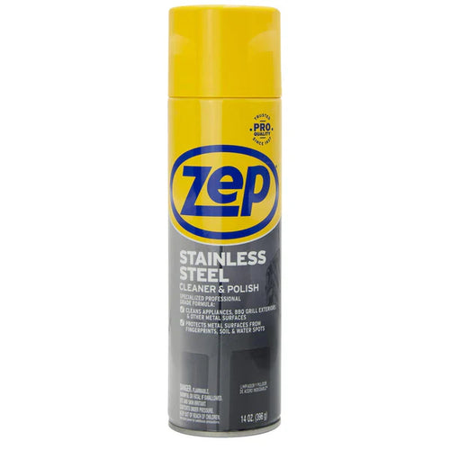 Zep Stainless Steel Cleaner and Polish – Removes Fingerprints and Water Spots