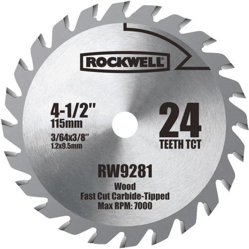 Rockwell Versacut 4-1/2 In. 24-Tooth Wood Circular Saw Blade