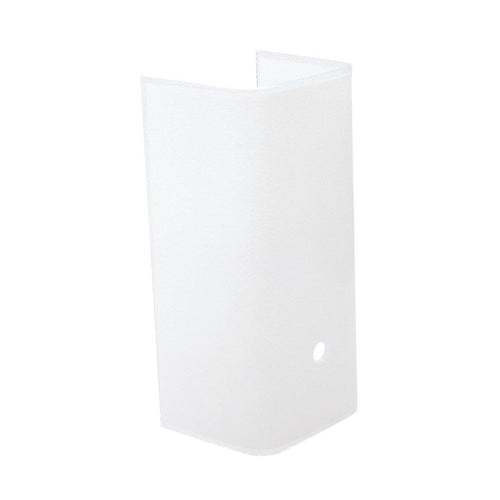 Westinghouse 3-3/4 In. W. x 7-1/2 In. H. x 3 In. D. White Channel Replacement Glass