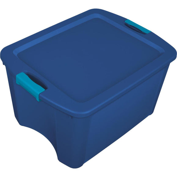 Sterilite 18 Gal. Blue Latch & Carry Storage Tote