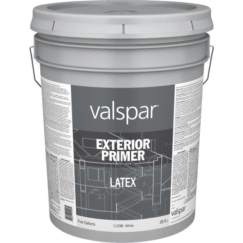 Valspar White Exterior Primer, 5 Gal.