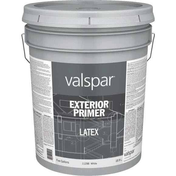 Valspar White Exterior Primer, 5 Gal.