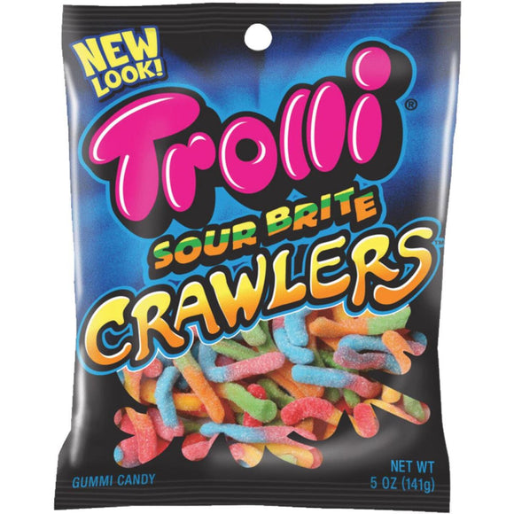 Trolli Sour Brite Crawlers Assorted Sour Fruit Flavors 5 Oz. Gummi Worms