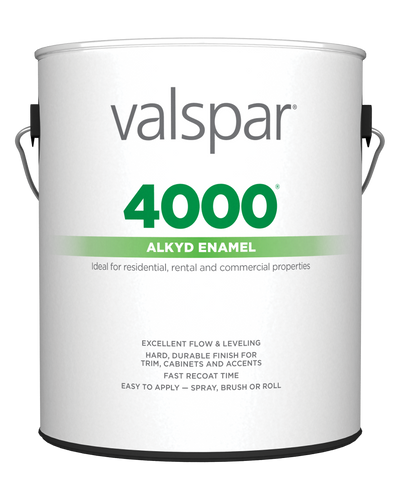 Valspar® 4000™ Alkyd Enamel  1 Quart Semi-Gloss Black (1 Quart, Semi-Gloss Black)