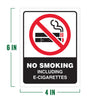 Hillman No Smoking or E-Cigs Sign with Symbol