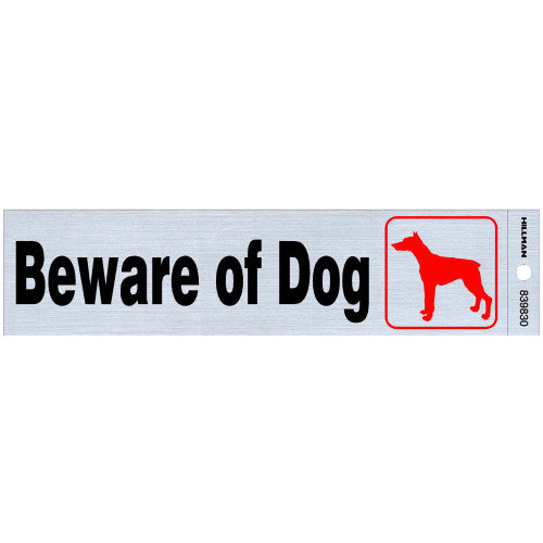 Hillman Adhesive Beware of Dog Sign