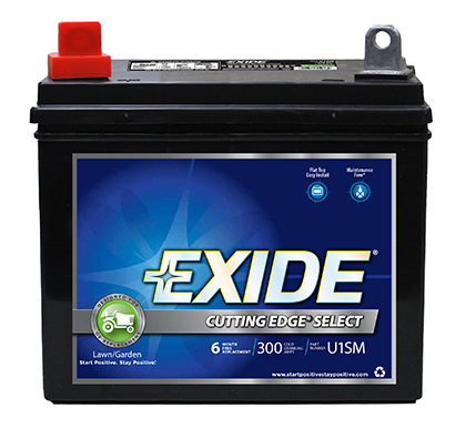 Exide 12-Volt Cutting Edge Lawn Tractor Battery, Left Side, 300 Amps