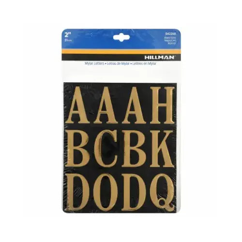 Hillman Adhesive Letter Pack Black and Gold