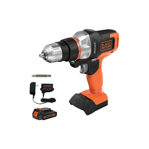 Black & Decker 20V MAX* POWERCONNECT™ MATRIX™ Cordless Drill/Driver, Battery and Charger Included