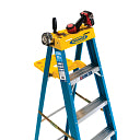 Werner 4ft Type I Fiberglass Step Ladder with Shelf 6004S