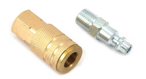 Forney Industries Industrial/Milton Style Coupler/Plug Set, 1/4 in