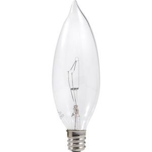 Sylvania Incandescent Lamp Candelabra Lamp Base 25 W B10 207 Lumens 2850 K Color Temp
