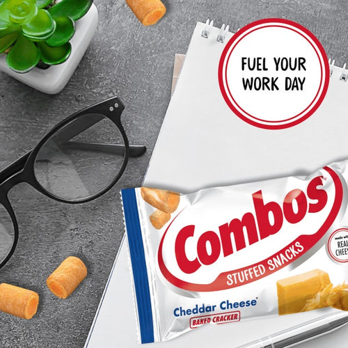 COMBOS Cheddar Cheese Cracker Baked Snacks, 1.7 oz Bag