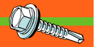 Midwest Fastener Hex Bonded Self-Drilling Screws Zinc