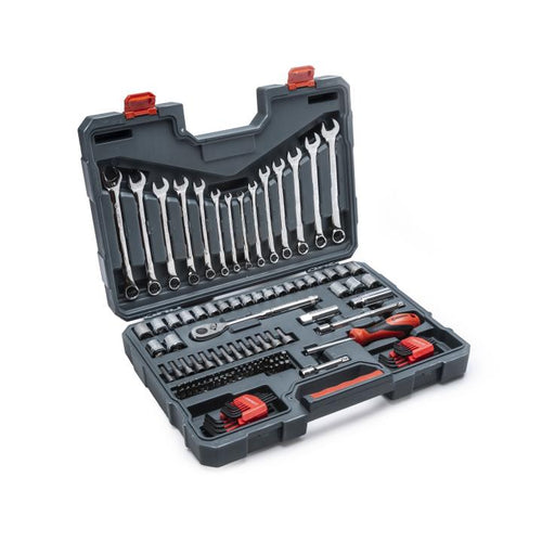 Crescent 128 Piece 3/8 Drive 12 Point Standard SAE/Metric Mechanics Tool Set