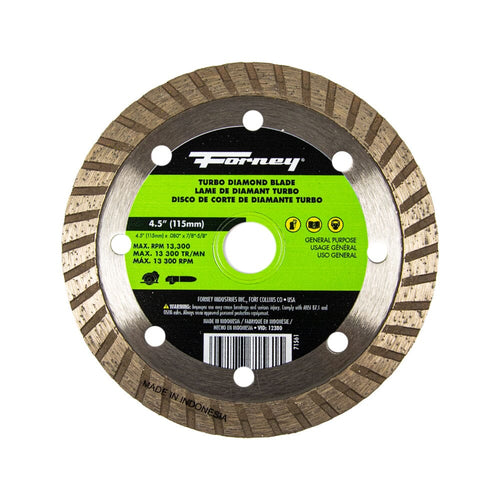 Forney Diamond Cut-Off Blade Turbo 4-1/2 in