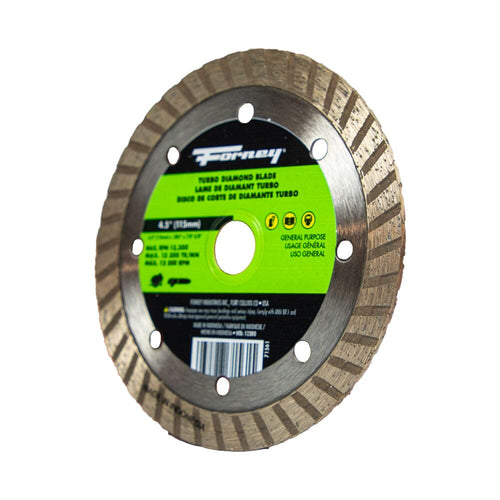 Forney Diamond Cut-Off Blade Turbo 4-1/2 in