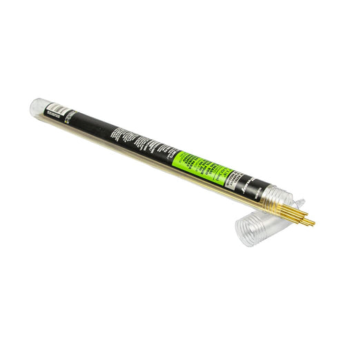 Forney Gas Brazing Rod, Low Fuming Bare Brass, 1/8 in x 18 in, 10 Rods