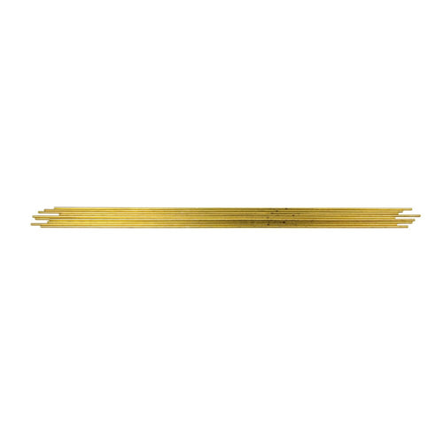 Forney Gas Brazing Rod, Low Fuming Bare Brass, 1/8 in x 18 in, 10 Rods