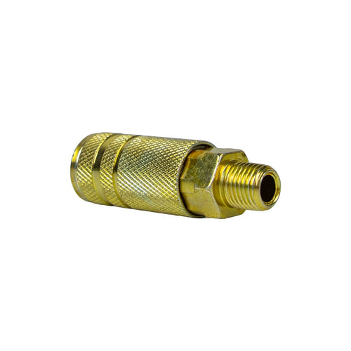 Forney Industries Lincoln Style Coupler, 1/4 in x 1/4 in MNPT