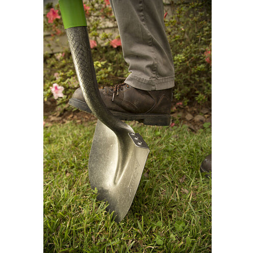Ames Long Fiberglass Handle Round Point Shovel