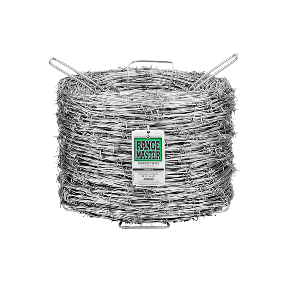 Range Master Barbed Wire 1320 ft L, 5 in Barb, Zinc Coated
