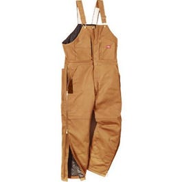 Insulated Bib Overalls, Short Fit, Brown Duck, Men's Large