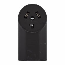 Eaton Cooper Wiring 3-Wire 30-Amp 125-Volt Surface Mount Dryer Power Receptacle, Black (125/250V, Black)