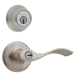 Balboa Entry Lever & Deadbolt Combo Pack, Satin Nickel