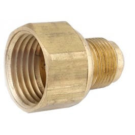 Brass Flare Connector, 3/8 x 1/2-In. FPT