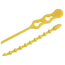 Beadle Wrap Cable Ties, Yellow, 12-In., 15-Pk.