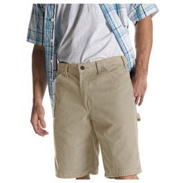 Carpenter Shorts, Relaxed Fit, Sanded Duck, Desert Sand, Men's 34 x 11-In. Inseam