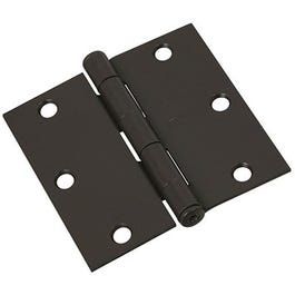 Door Hinge, Interior, Square-Edge, Oil-Rubbed Bronze, 3.5-In.