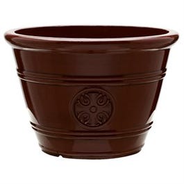 Planter, Plastic, Oxblood, 15.25-In.