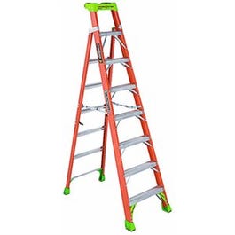 2-In-1 Cross Step Ladder, Fiberglass, Type 1A, 8-Ft.