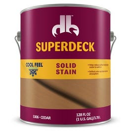 Cool Feel Wood Stain, Solid-Color, Cedar, Gallon