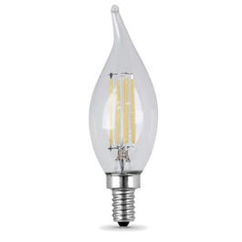 LED Filament Bulbs, Flame Tip, Candelabra Base, Soft White, 300 Lumens, 4.5-Watts, 2-Pk.