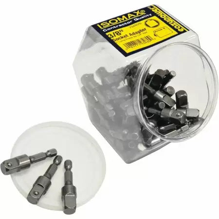Easypower Socket Adapter, 3/8 in Square Drive, 2 in, Steel