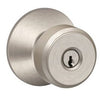 Bowery Entry Door Knob Handleset, Satin Nickel