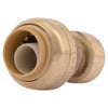 Brass Push Fit Reducer Coupling, 1/2 x 1/4-In.