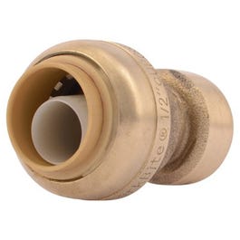 Brass Push Fit Reducer Coupling, 1/2 x 1/4-In.